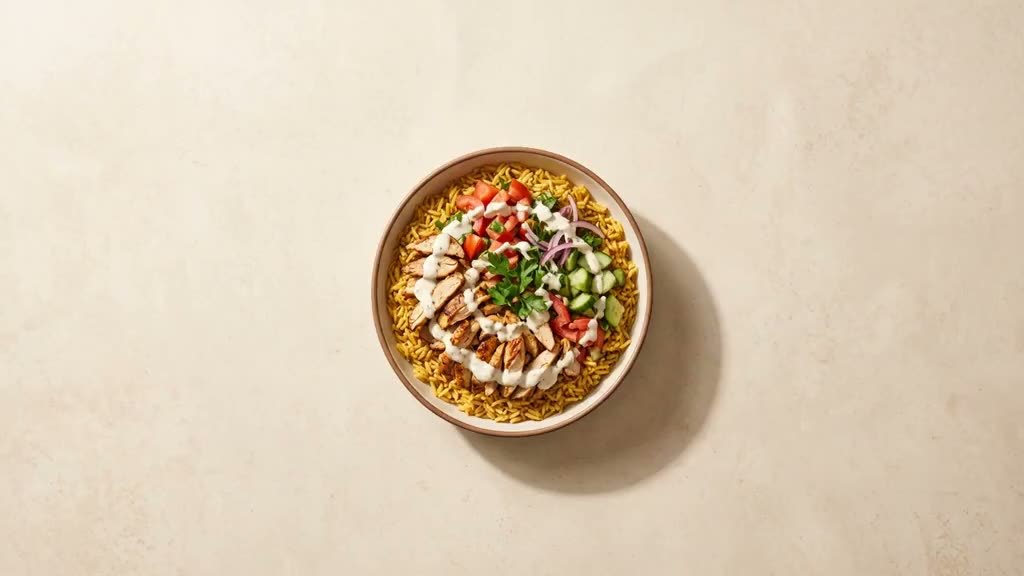 The Nourish table laid with rice bowls, mezze, salads and fresh saj bread